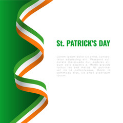 St. Patrick's day background whith holiday ribbon