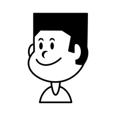 boy smiling on white background