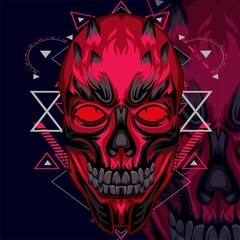 ANGRY SKULL GEOMRTRIC