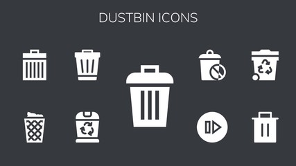 Modern Simple Set of dustbin Vector filled Icons