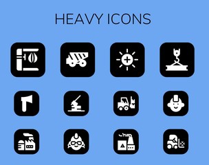 Modern Simple Set of heavy Vector filled Icons