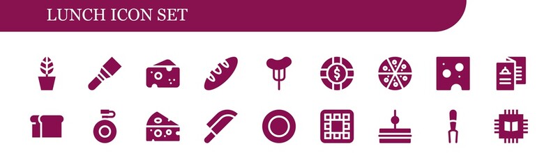 lunch icon set