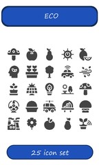 Modern Simple Set of eco Vector filled Icons