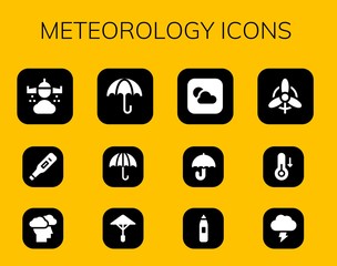 Modern Simple Set of meteorology Vector filled Icons