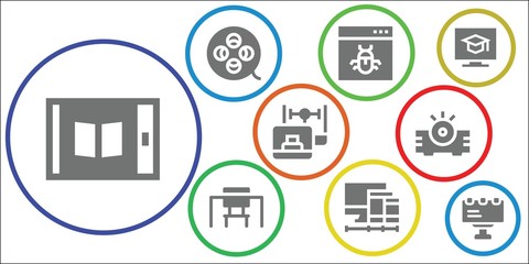 Modern Simple Set of screen Vector filled Icons