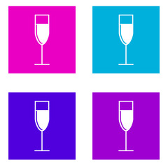 glass icon . Simple glyph vector of Food color set for UI and UX, website or mobile application