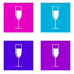 glass icon . Simple glyph vector of Food color set for UI and UX, website or mobile application