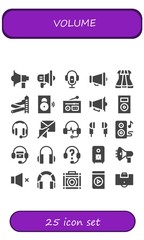 volume icon set