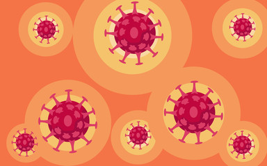 illustration of a corona virus in colorful and flat style. Vector illustration. for website and banner