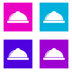 tray icon . Simple glyph vector of Food color set for UI and UX, website or mobile application
