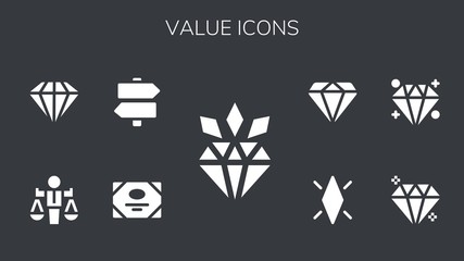 Modern Simple Set of value Vector filled Icons