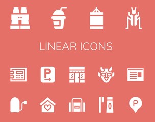 Modern Simple Set of linear Vector filled Icons