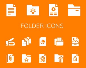 Modern Simple Set of folder Vector filled Icons