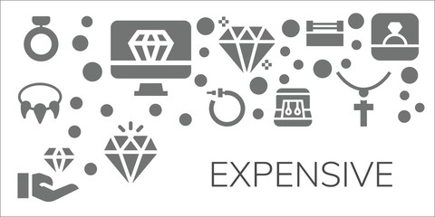 Modern Simple Set of expensive Vector filled Icons