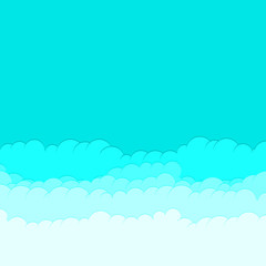 Abstract Color Clouds Sky Generative Art background illustration