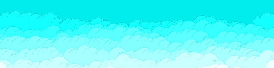 Abstract Color Clouds Sky Generative Art background illustration