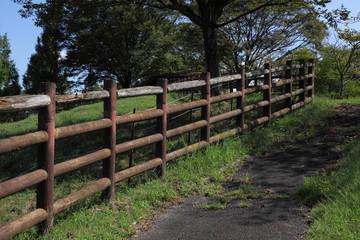 牧場のフェンス