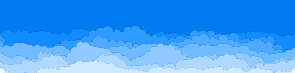 Abstract Color Clouds Sky Generative Art background illustration