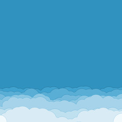 Abstract Color Clouds Sky Generative Art background illustration