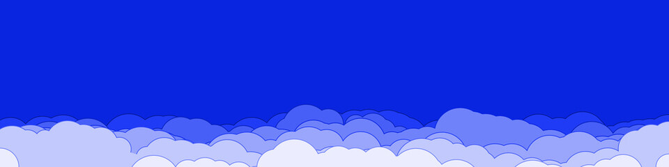 Abstract Color Clouds Sky Generative Art background illustration