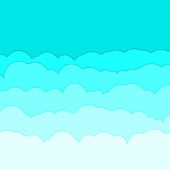 Abstract Color Clouds Sky Generative Art background illustration