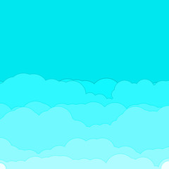 Abstract Color Clouds Sky Generative Art background illustration