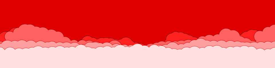 Abstract Color Clouds Sky Generative Art background illustration