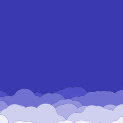 Abstract Color Clouds Sky Generative Art background illustration