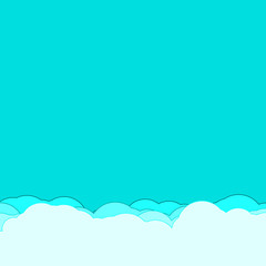 Abstract Color Clouds Sky Generative Art background illustration