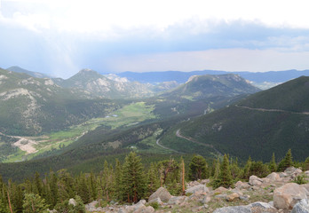 Summer in Rocky Mountain National Park: Alluvial Fan, Hidden Valley, Trail Ridge Road, Horseshoe Park, Sheep Lakes, McGregor Mtn, The Needles, Castle Mtn and Deer Mtn Seen from Rainbow Curve