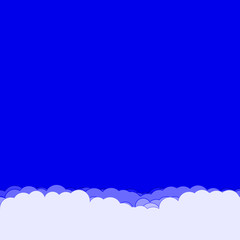 Abstract Color Clouds Sky Generative Art background illustration