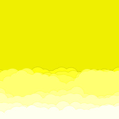 Fototapeta premium Abstract Color Clouds Sky Generative Art background illustration