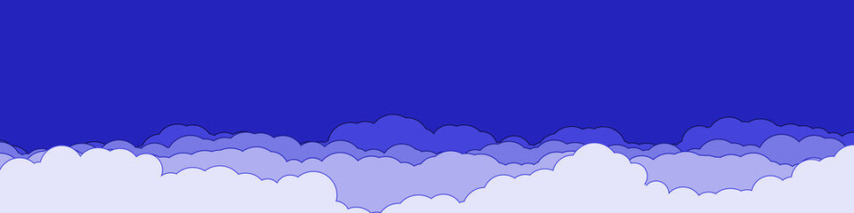 Abstract Color Clouds Sky Generative Art background illustration
