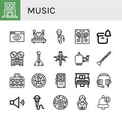 Set of music icons