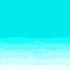 Abstract Color Clouds Sky Generative Art background illustration