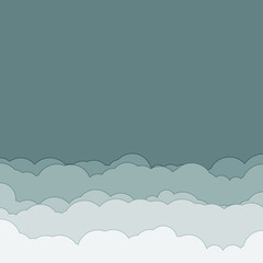 Abstract Color Clouds Sky Generative Art background illustration