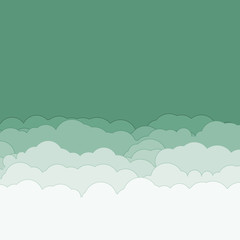 Abstract Color Clouds Sky Generative Art background illustration
