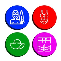 beach icon set
