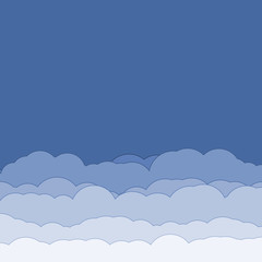 Abstract Color Clouds Sky Generative Art background illustration