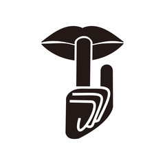 keep silence icon vector illustration symbol
