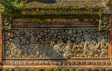 temple wall in Bali