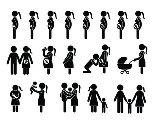 Stickman woman pregnancy status deliver