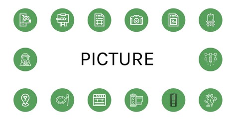 picture simple icons set