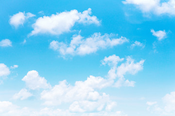 Blue sky with white cloud background.