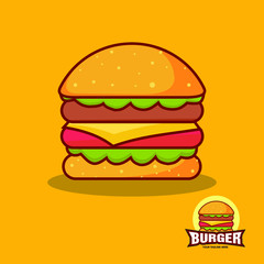 burger cartoon logo