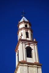 Obraz premium View of the Lady Victoria Church bell tower (Iglesia de Nuestra Senora de la Victoria), Osuna, Spain.