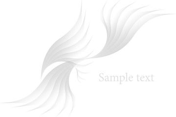 abstract background or symbol with waves bird-like