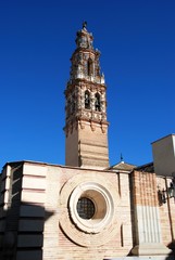 View of St John the Baptist church and bell tower (Iglesia de San Juan), Ecija, Spain.