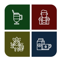 Set of latte icons