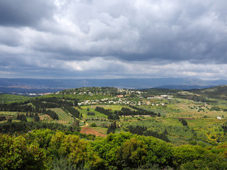 Typical landscape of the Upper Galilee area Israel